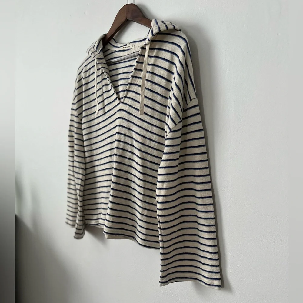 New Without Tags Playa Hoodie Navy & White Stripe by Marine Layer, Sz XL - Picture 3 of 11